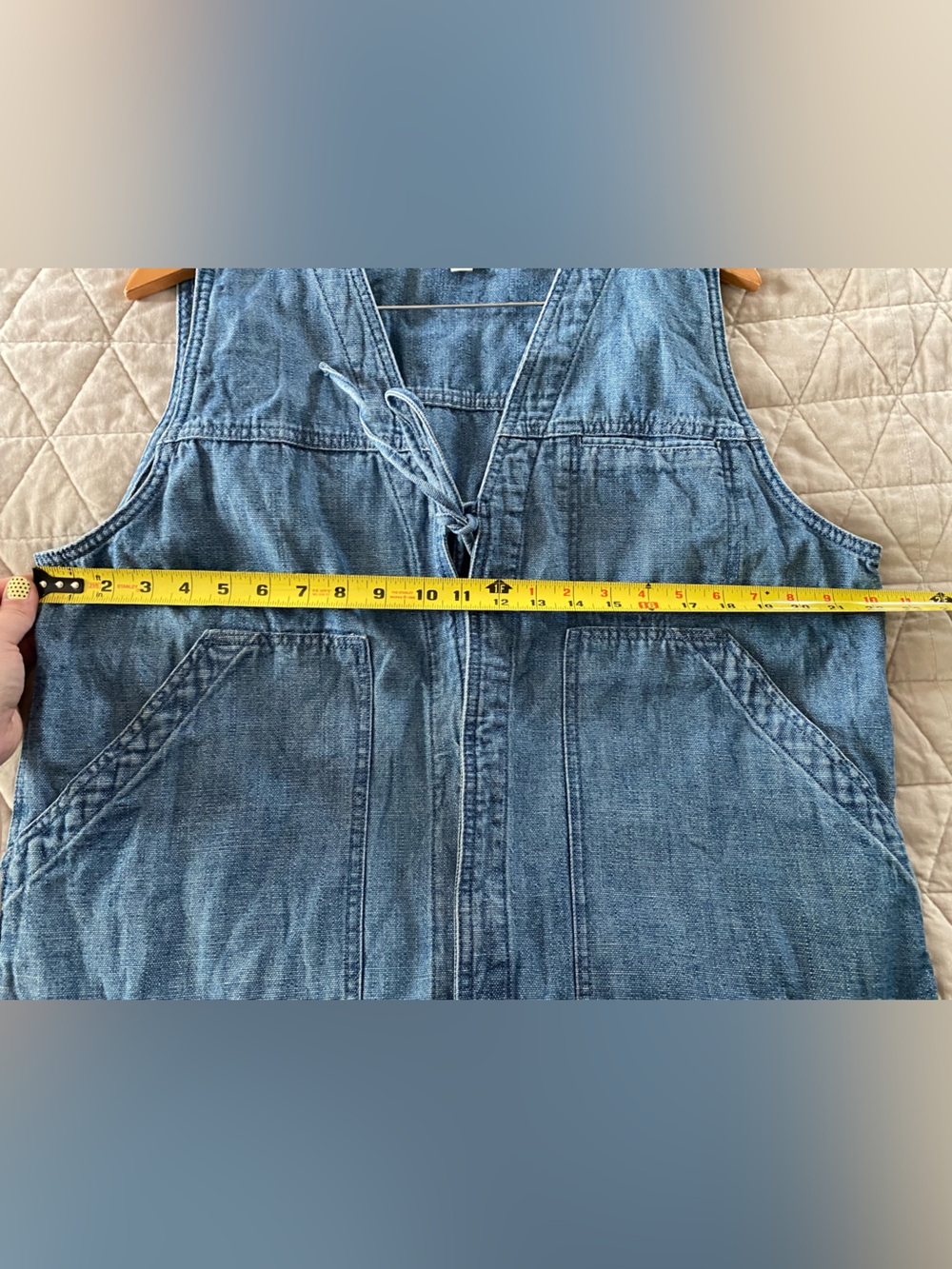 Universal Thread Women's Denim Tie-Front Utility Vest Large - Picture 8 of 9